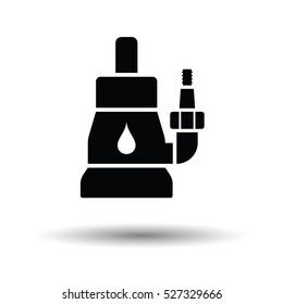 Submersible water pump icon. White background with shadow design. Vector illustration.