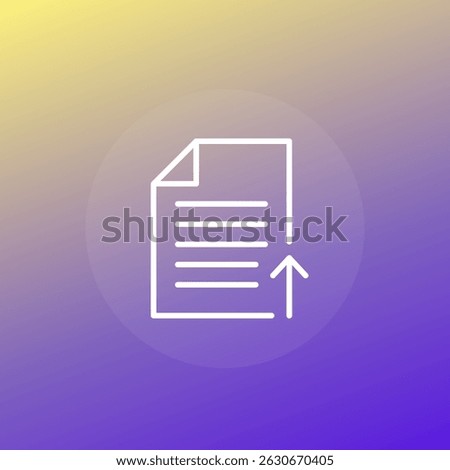 submission icon with document, line design