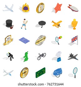 Submission icons set. Isometric set of 25 submission vector icons for web isolated on white background