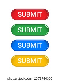 Submit button icon set for Website, Graphics design project, Mobile App, etc.
