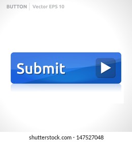 Submit Button Template | Vector Design Eps | Business Banner With Symbol Icon | Website Element | Web Blue