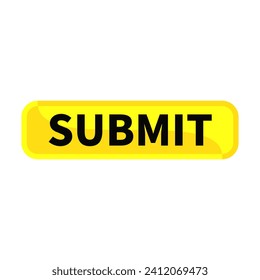 Submit Button Yellow Rectangle Shape For Action Click Promotion Business Marketing Social Media
