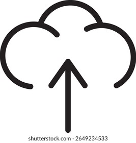Submit content icon. Upload content sing. Cloud and arrow icon