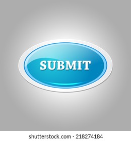 Submit Glossy Shiny Elliptical Vector Button