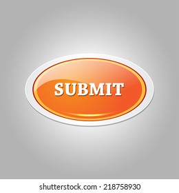Submit Glossy Shiny Elliptical Vector Button