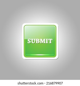 Submit Glossy Shiny Rounded Rectangular Vector Button
