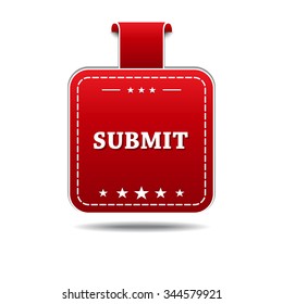 Submit Red Vector Icon Design