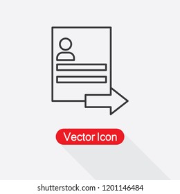 Submit Resume Icon Vector Illustration Eps10