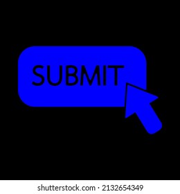 submit text arrow vector icon sign symbol. isolated graphic illustration
