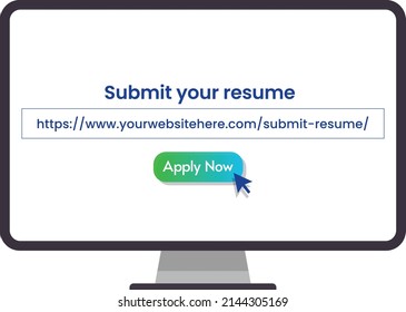  Submit Upload Resume Concept Vector Illustration Computer