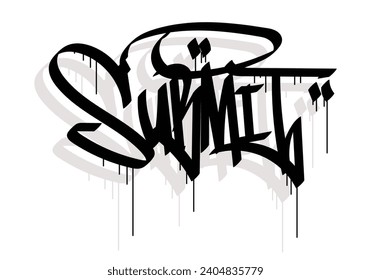 SUBMIT word graffiti tag style