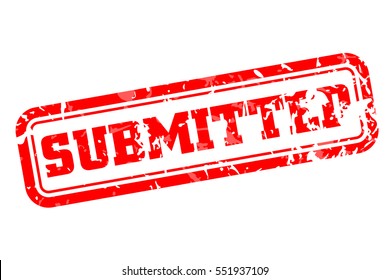 Submitted rubber stamp vector illustration