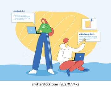 Submitting Work Online Illustration Concept Vector