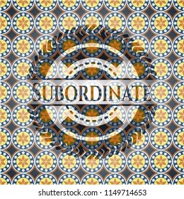 Subordinate arabesque emblem. arabic decoration.