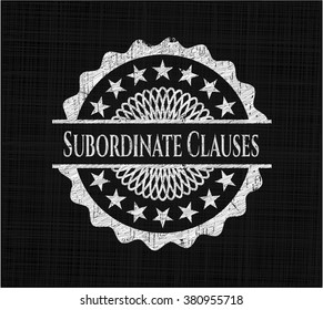 Subordinate Clauses chalkboard emblem