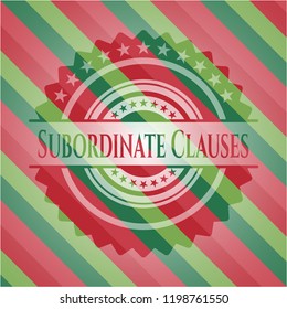 Subordinate Clauses christmas badge.