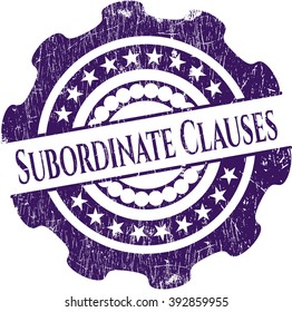 Sello de grueso de las cláusulas subordinadas