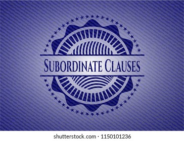 Subordinate Clauses jean background