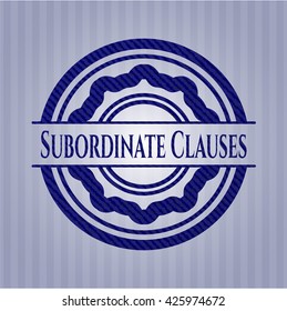 Subordinate Clauses jean background
