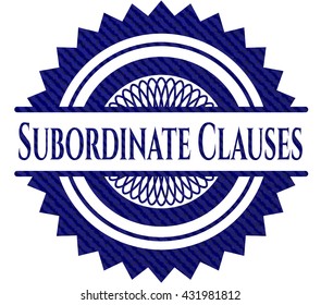 Subordinate Clauses jean background