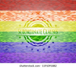 Subordinate Clauses lgbt colors emblem 