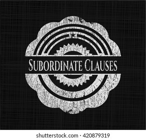 Subordinate Clauses on blackboard