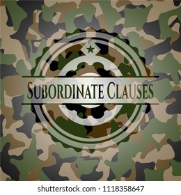 Subordinate Clauses on camo pattern