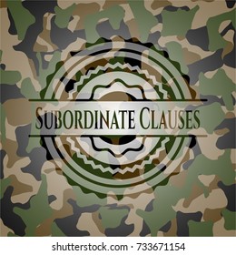 Subordinate Clauses on camo pattern