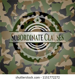 Subordinate Clauses on camouflaged pattern