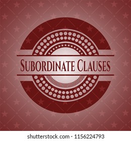 Subordinate Clauses retro red emblem