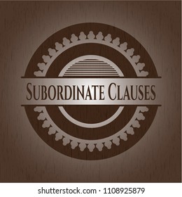  Subordinate Clauses wood emblem