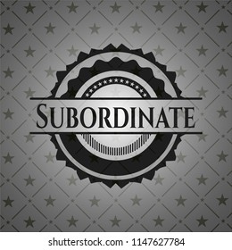Subordinate dark emblem. Retro