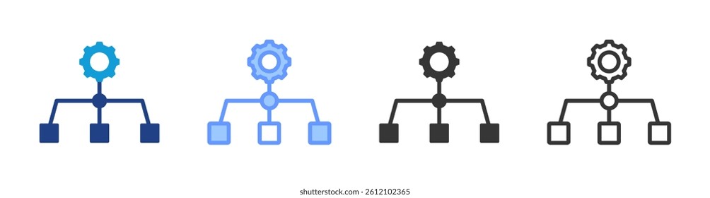 Subordinate icon set multiple style collection