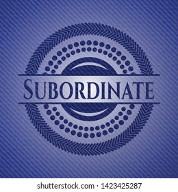 Subordinate with jean texture. Vector Illustration. Detailed.