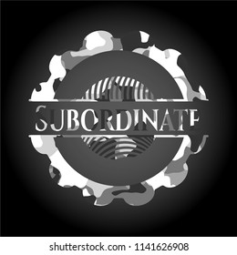 Subordinate on grey camo pattern