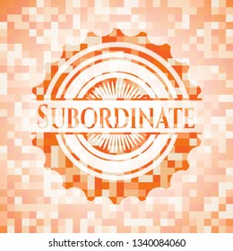 Subordinate orange mosaic emblem