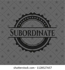 Subordinate retro style black emblem
