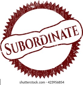 Sello de textura de grunge de goma inferior