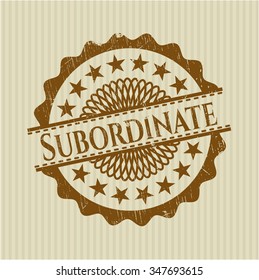 Sello de goma subordinado