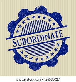 Sello de goma subordinado