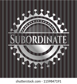 Subordinate silvery shiny emblem