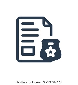 Subpoena of Law Vector Icon
