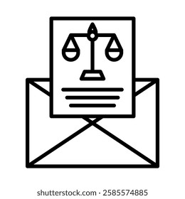 Subpoena Vector Line Icon Design