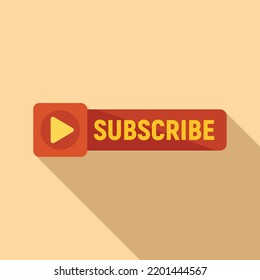 Subscribe Banner Icon Flat Vector. Email Message. Social Post