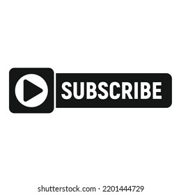 Subscribe Banner Icon Simple Vector. Email Message. Social Post