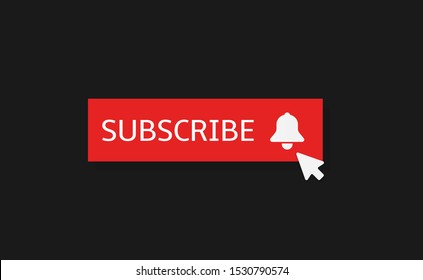 Subscribe Banner Template Red Subscribe Button Stock Vector (Royalty ...