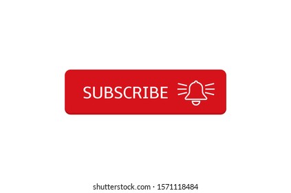 Subscribe Banner Template Red Subscribe Button Stock Vector (Royalty ...