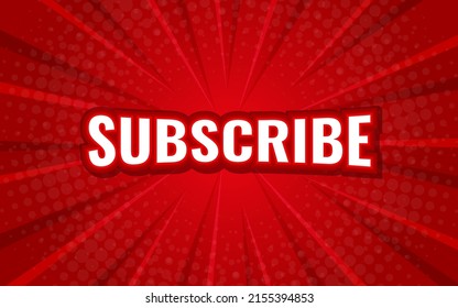 Subscribe button 3d text effect design