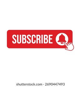 Subscribe Button with Bell and Click Icon