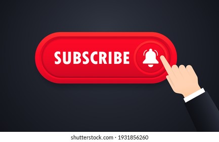 Subscribe button. Chennel subscription. Social media concept. Vector on isolated white background. EPS 10